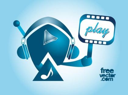 Play Music Free Vector