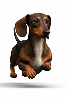 running dachshund dog