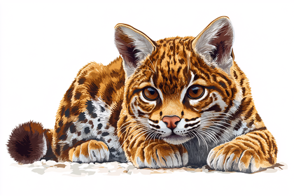 Playful Bobcat Cub