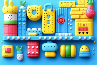 Playful Colorful 3D Blocks