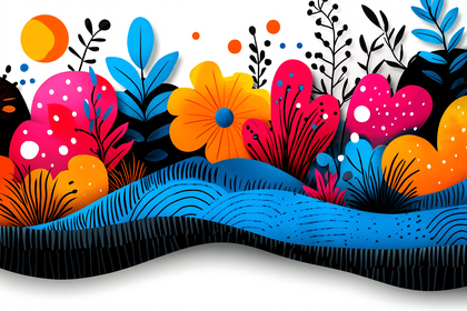 Playful Floral Landscape