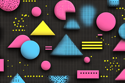 Playful Memphis Geometric Pattern