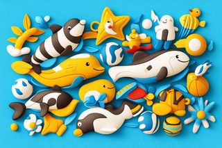 Playful Ocean Creatures