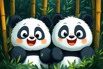 Playful Panda Cubs