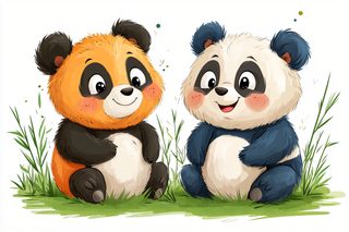 Playful Panda Cubs