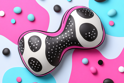 Playful Spotted Bean on Abstract Background