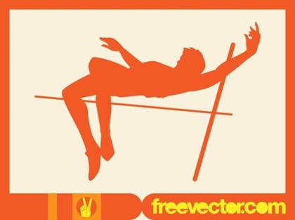 Pole Vault Free Vector