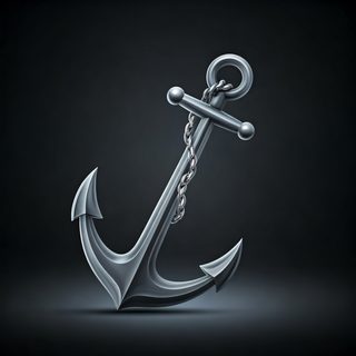 polished metal anchor