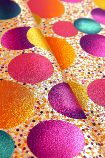 Polka Dot Glitter Fabric