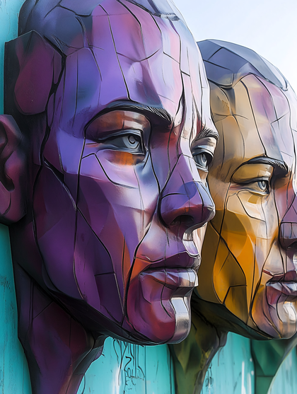 Polygonal Head Sculptures