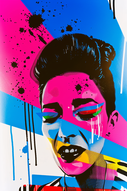 Pop Art Portrait Of Woman