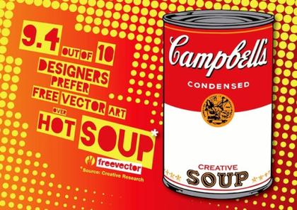 Pop Art Soup Free Vector