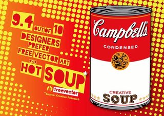 Pop Art Soup Free Vector