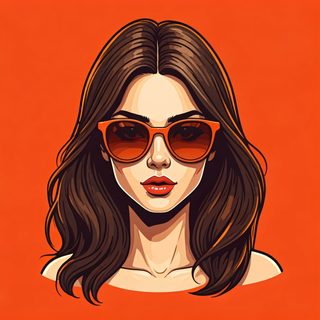 Woman Orange Sunglasses