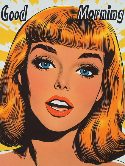 Pop Art Woman Good Morning