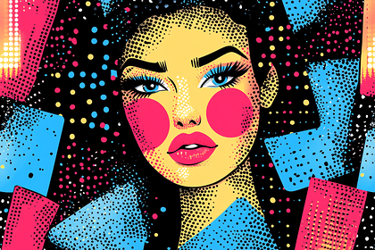 Pop Art Woman Portrait