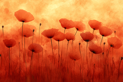 Poppies In Orange Hues