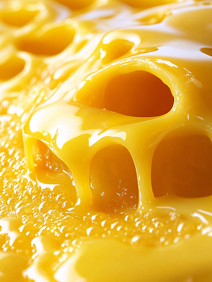 Porous Yellow Glossy Surface