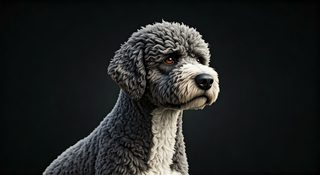 curly-coated-dog-portrait