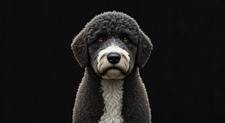 fluffy dog portrait
