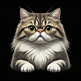 fluffy tabby portrait