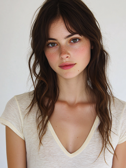 Portrait Of A Freckled Woman