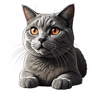 grey cat portrait