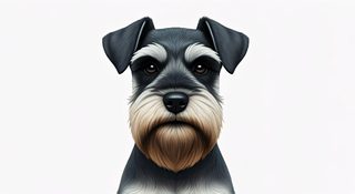 schnauzer portrait illustration
