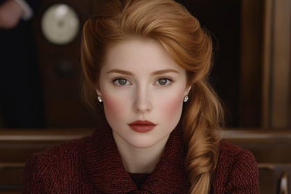 Portrait Of A Redhead Woman