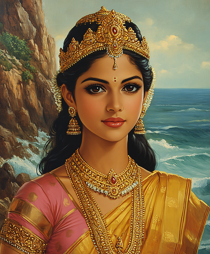 Portrait Of A Royal Indian Woman