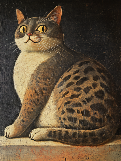 Portrait of a Spotted Cat