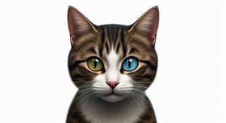 heterochromia cat portrait
