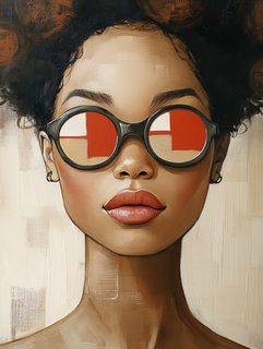 Portrait Of A Woman Wearing Round Sunglasses