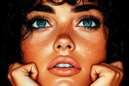 Portrait of a Woman with Freckles