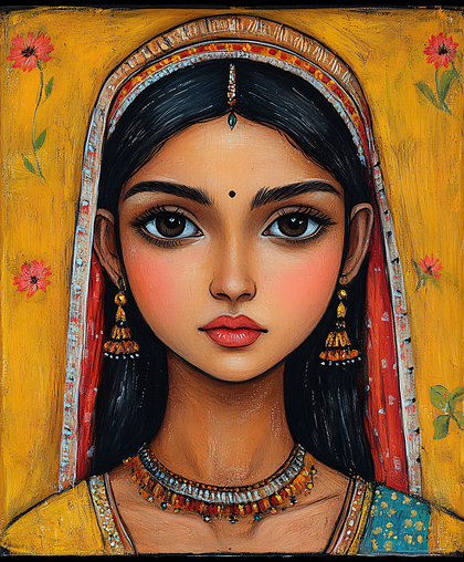 Portrait Of A Young Indian Woman