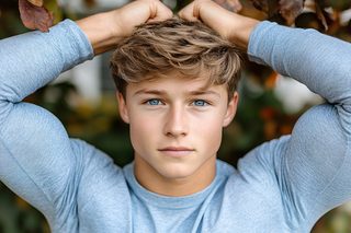 Portrait of a Young Man with Blue Eyes