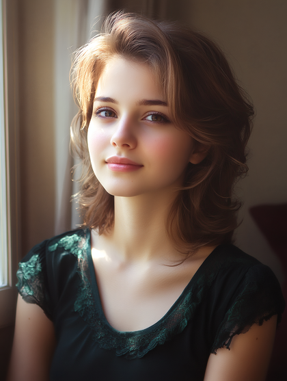 Portrait Of A Young Woman In Natural Light