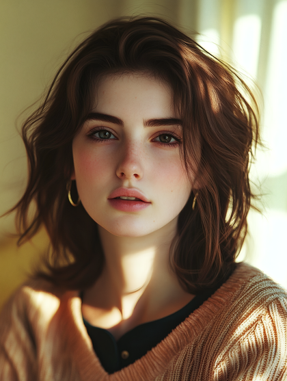 Portrait Of a Young Woman with Auburn Hair