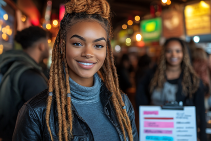 Portrait Of A Young Woman With Dreadlocks