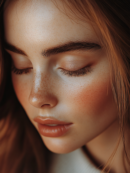 Portrait of a Young Woman with Freckles