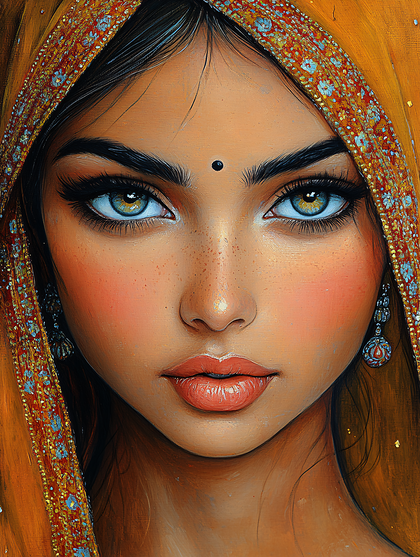 Portrait Of Indian Woman