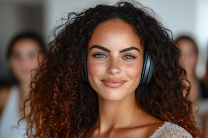 Portrait Of Smiling Woman With Freckles