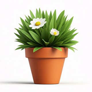potted daisy plant