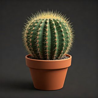 potted golden cactus
