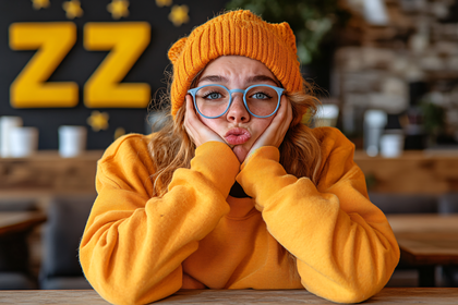Pouting Girl in Orange