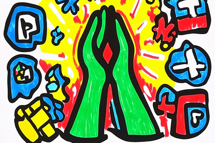 Praying Hands Abstract Art