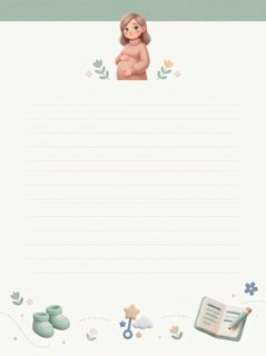 pregnancy stationery template