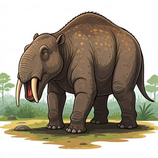 prehistoric deinotherium beast
