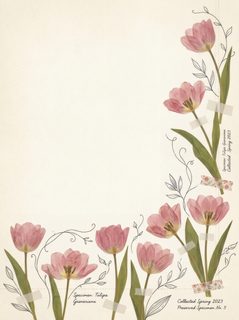 pressed tulip stationery