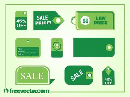 Price Tags s Free Vector